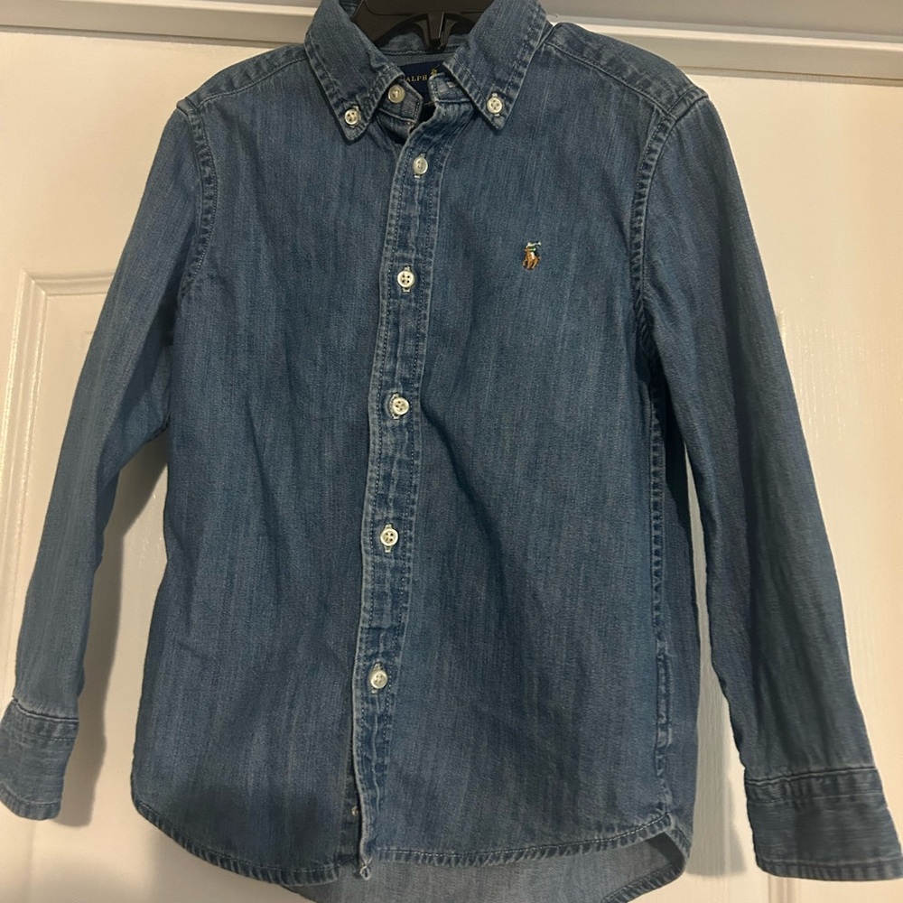 Ralph Lauren Classic Blue Button-Down Shirt